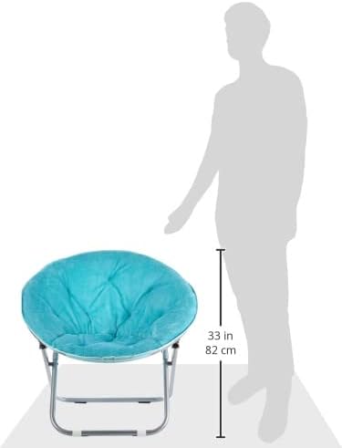 Urban Lifestyle Faux Fur Saucer Chair, Light Blue