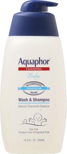 Aquaphor Baby Wash and Shampoo - Mild, Tear-free 2-in-1 Solution for Baby’s Sensitive Skin 16.9 fl.