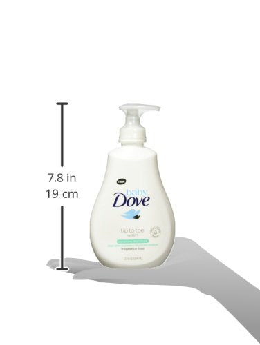Baby Dove Tip to Toe Baby Body Wash For Baby's Sensitive Skin Sensitive Moisture Washes Away Bacteria, Fragrance-Free and Hypoallergenic Baby Soap 13 Fl 3)