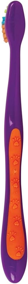 72 Pcs Bulk Kids Toothbrushes Individually Wrapped - Assorted Colors with Animal Paw Prints - Popular Dental Office Patient 21-542