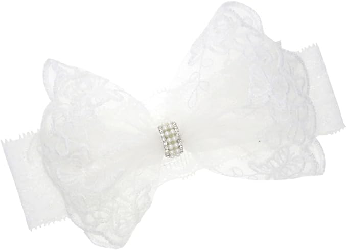 Lace Bow Headband Turban for Baby Girls Lace Beanie Cap JBC18