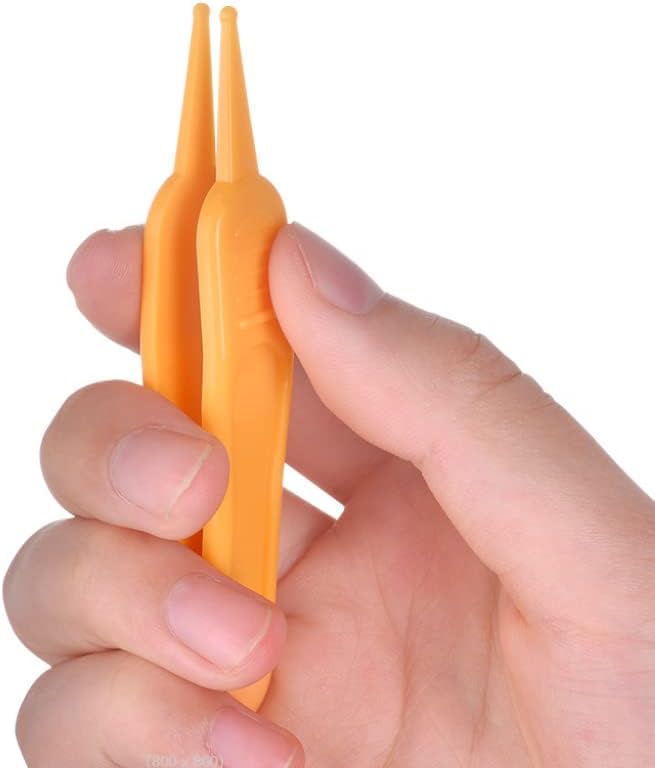 HLLMX 6 PCS Infant Nose Cleaning Tweezer with Plastic Round-Head