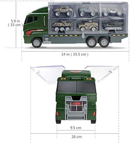 Jenilily Army Toys Cars for Boys Tank Military Truck Vehicle 3 4 5 6