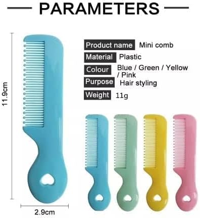 4Pcs Colorful Round Tip Bristles Baby Cute Comb Baby Grooming for Sensitive Scalp Skin, for Nursery Newborn Infant Girl Boy Kids Comb Baby