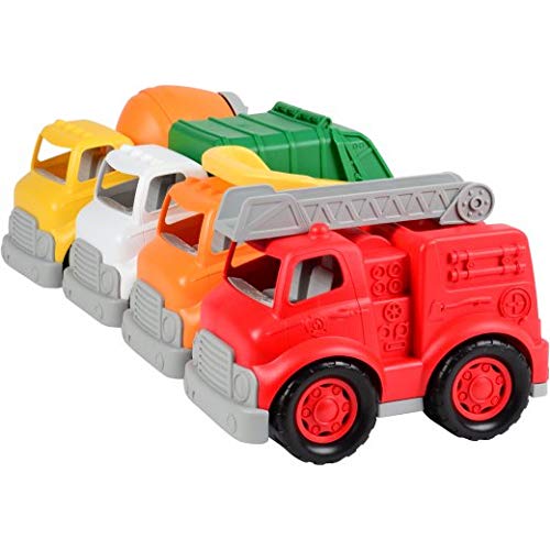 Cosntructive Playthings Set of Four Extra-Large Chunky Community Vehicles Each 6" W. 9 1/2" 7" H. 18 Months