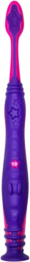 Colgate Kids Unicorn Toothbrush, with Suction Cup for Children 5+ Years Old, Extra Soft (Colors Vary) - Pack of 2