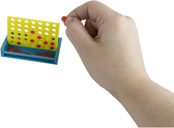 World's Smallest Connect 4 Board Game, Miniature Classic Game with Grid, Case & Tokens, Fun for All Ages, Family Games for Kids, Perfect for Stocking Stuffers, Easter Baskets, Party Favors, Ages 6+