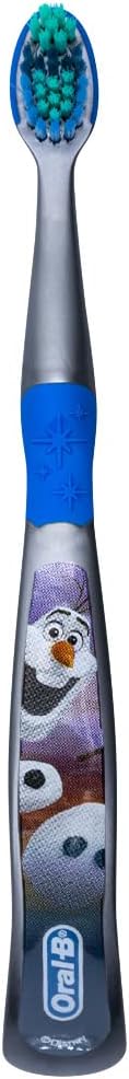 Oral-B Disney Frozen Kids Toothbrush 3+ Years Old Extra Soft Bundle Characters Elsa, Ann & Olaf - Pack of 3