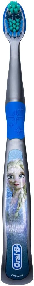Oral-B Disney Frozen Kids Toothbrush 3+ Years Old Extra Soft Bundle Characters Elsa, Ann & Olaf - Pack of 3