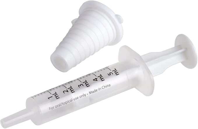 EZY DOSE 5 mL Sterile Plastic Oral Syringe & Dispenser, Includes Bottle Adapter