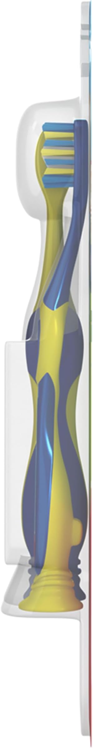 Colgate Bluey Extra Soft Toothbrush for Kids, Kids Toothbrush Pack with Built in Suction Cup Toothbrush Holder, Designed for Children Ages 2 and Up, Extra Soft Bristles, 2 Count (Pack of 1)