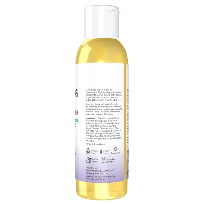 NOW Foods Baby, Soothing Baby Oil 4-Ounce