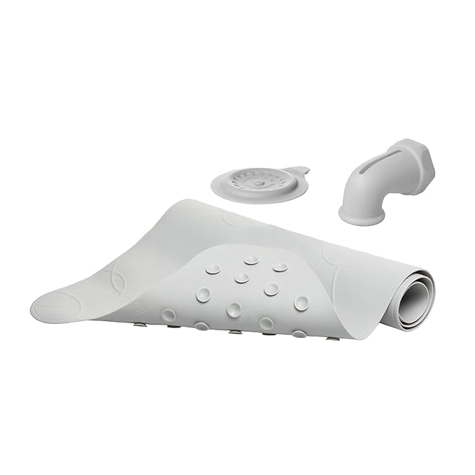 Ubbi Bath Drain Cover, Spout Guard & Bath Mat Bundle