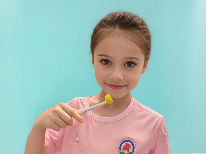 2 Pieces 3 Sided Toddler Toothbrush, Three Bristles for Kids Toothbrush, Autism Soft Bristles Toothbrush,Soft and Gentle for Complete Tooth and Gum Care(C1(Blue+Yellow) Kids)