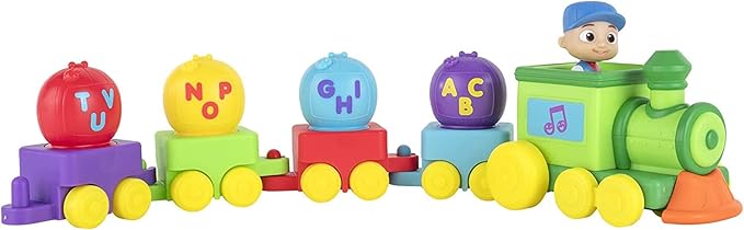 CoComelon Musical Alphabet Train with JJ-Features with Music,Sounds & Phrases-4 Alphabet Wagons 1 JJ