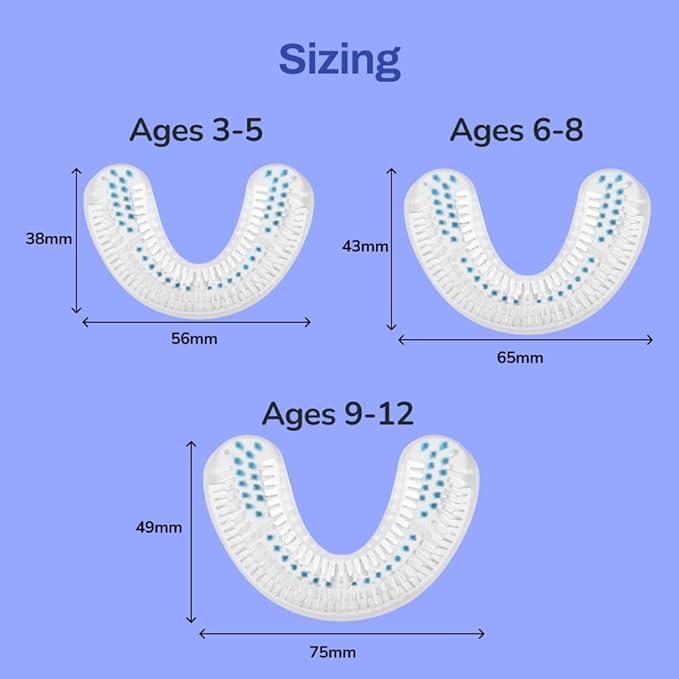 autobrush Kids U Shaped Electric Toothbrush, ADA Accepted, Sonic Pro with Unique 360° Nylon Bristles 3 Cleaning Modes,Whitening LED-Lights,Plays Music (Double-Sided),Ages 6-8, Dinosaur