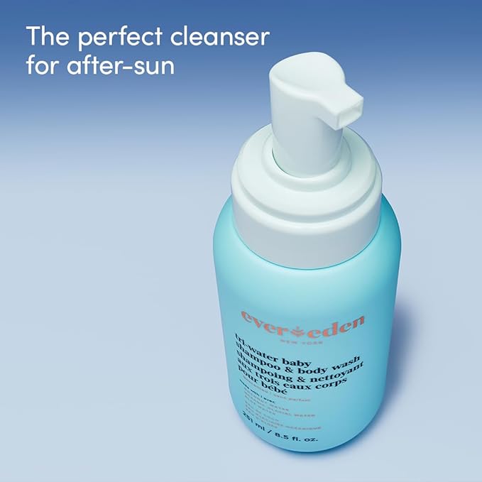 Evereden Tri-Water 2-in-1 Cooling Baby Shampoo and Body Wash: Gentle Cleansing with Coconut, Oceanic Glacial