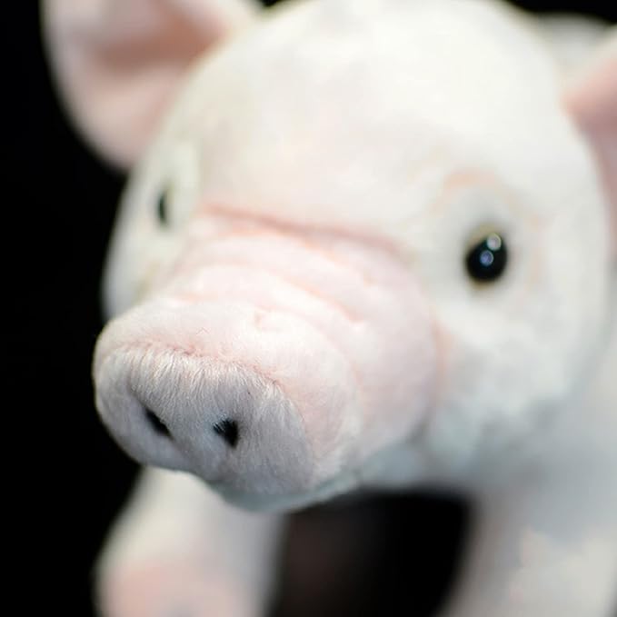 ZHONGXIN MADE Simulation Pink Pig Plush Toy - Cute 14inch Pig Stuffed Animal Toys, Soft Pig Pillow, Lifelike Pig Plushie Toys Hugging Pillow Gifts for Kids