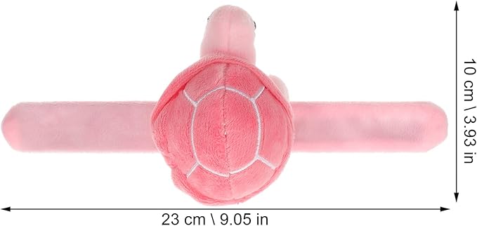 Abaodam Turtle Slap Bracelet Plush Animal Slap Band Toy Hugger Slap Bracelet Cute Wristband for Kids Birthday Party Favors Pink, 10X7.5CM, WJ60386LPW37K722T