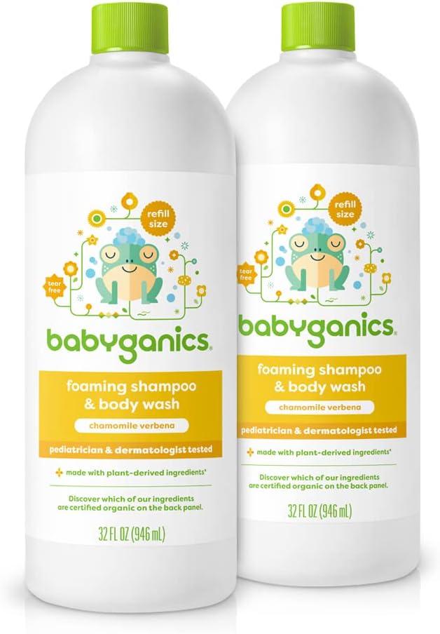 Babyganics Shampoo and Body Wash Refill, Chamomile Verbena 32 Fl 2)