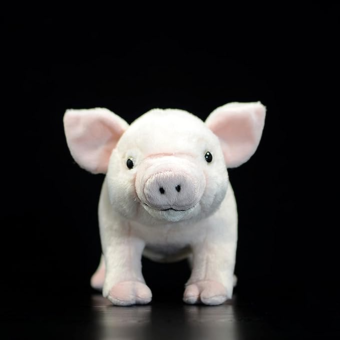ZHONGXIN MADE Simulation Pink Pig Plush Toy - Cute 14inch Pig Stuffed Animal Toys, Soft Pig Pillow, Lifelike Pig Plushie Toys Hugging Pillow Gifts for Kids