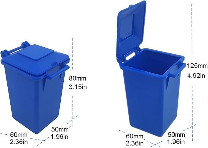 Mini Trash Can Vehicle Toy Set - Kids Pretend Play
