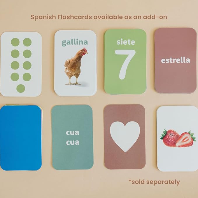 Learn & Drop Toddler Toy, Montessori Learning Games, 50 Preschool Flashcards for Toddlers 1-3, Learning Resources, Toddler Toys 2-3, Sight Word Flash Cards, Kindergarten Classroom Must Haves