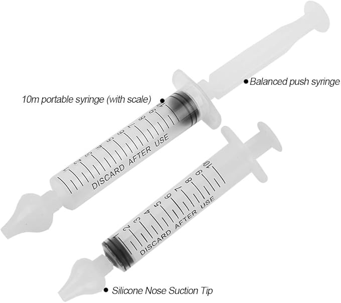 Syringe Nasal Irrigator, Professional Baby Nasal Irrigator Portable Infant Nose (2 pièces)