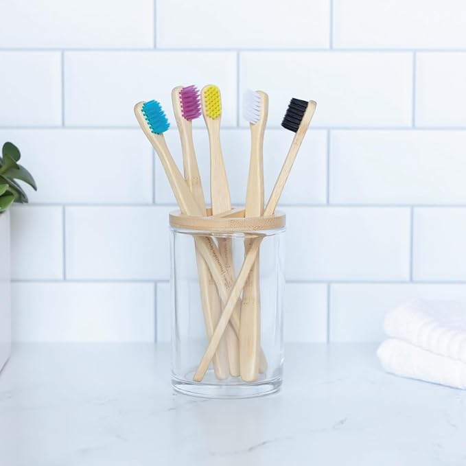 The Humble Co. Bamboo Toothbrushes (5pk) – Toothbrushes for Superior Oral Care, Dental Hygiene, and Gum Care, BPA Free (Ultra Soft Bristles)