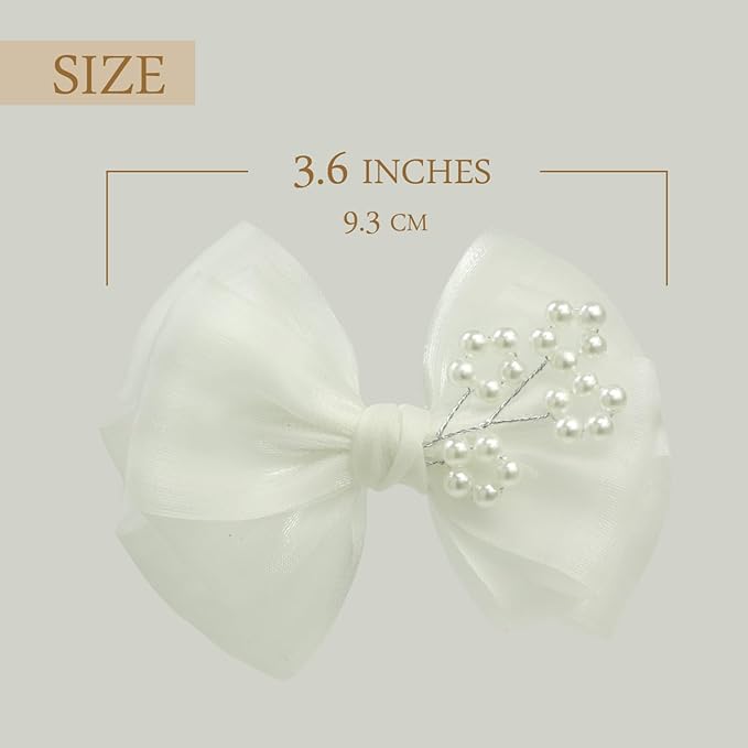 Off White First Communion Hair Accessories Pearl Tree Embellishments White -1Pcs