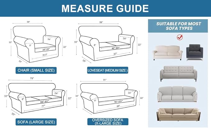 100% Waterproof Jacquard Fabric Couch Cover, Dual Layer with TPU Film, Leakproof High Elasticity Non-Slip Washable Furniture Protector for Pets, Dogs, Cats and Kids (Loveseat,Natural Color)