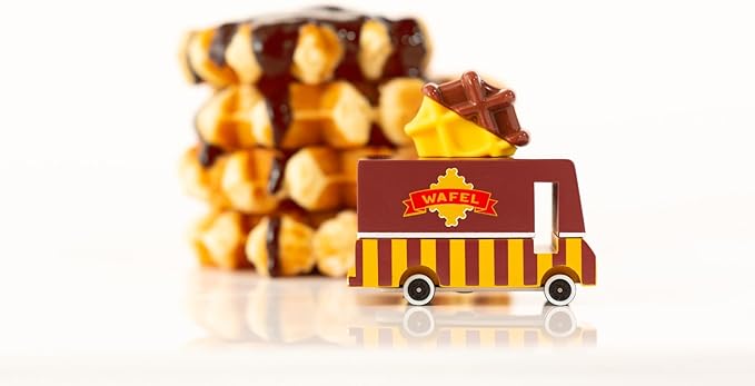 Candylab Toys CANDYCAR® Wooden Food Truck Collection - Waffle Van,