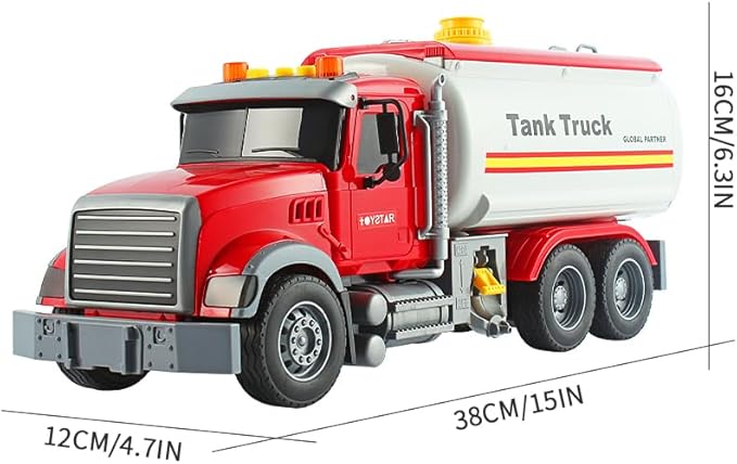 Oil Tanker Truck Toy Rescue Fire Fighting Truck Toy for Boy Toy,Store Water 3 4 5 6 7 8