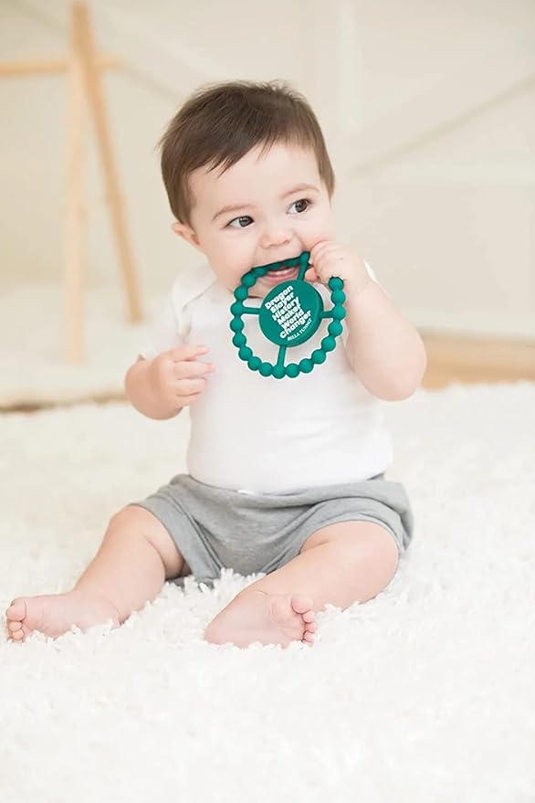 Bella Tunno Happy Teether ??Soft & Easy Grip Baby Teether Toy, Silicone Teether Ring to Help Soothe Gums