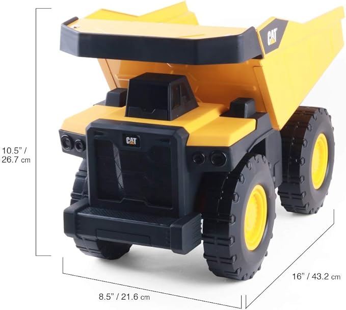 CAT Construction Toys, 16" Steel Toy Dump Truck - Ages 3+