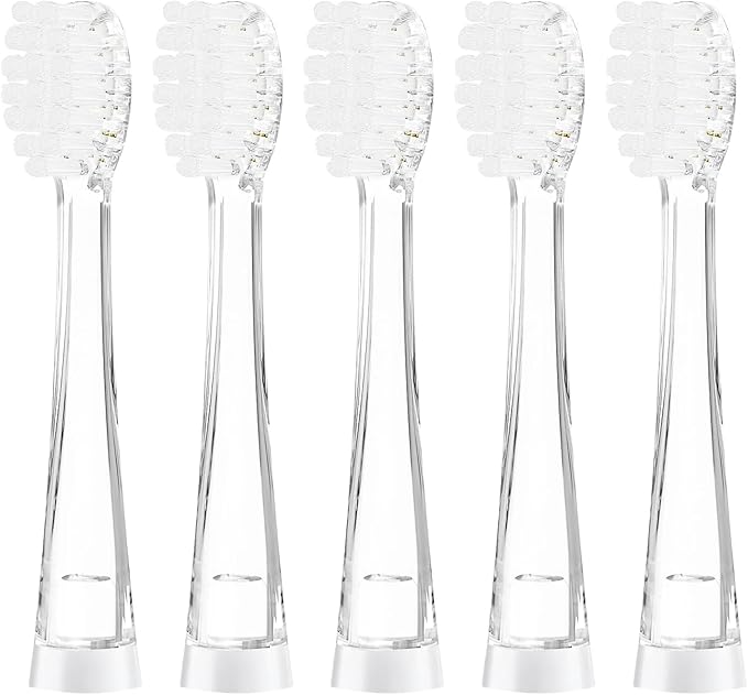 TEETECK 5 Pack Kids Toothbrush Replacement Heads Compatible with SEAGO- 513/977/EK6,Compatible with Brush-Baby WildOnes/KIDZSONIC(Not BabySonic Series),Compatible with Dada-Tech-BB1/977/K6