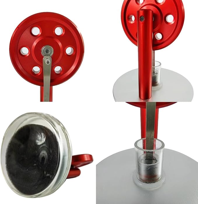 Stirling Motor Sterling Engine Stirling Motor Hand Heat Stirling Educational Toy Birthday Gift Kids and Technology Enthusiasts (red)