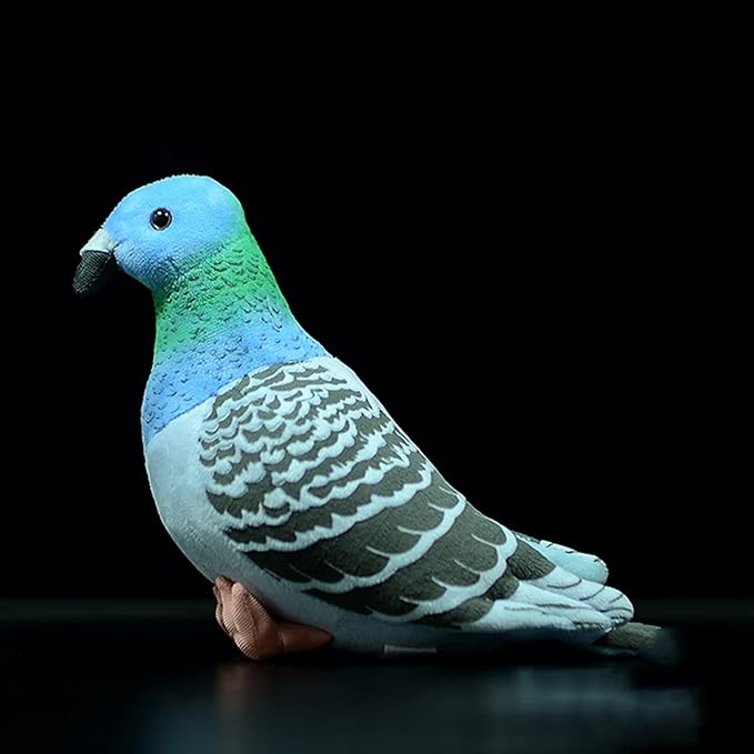 ZHONGXIN MADE Simulation Blue Pigeon Plush Toy - 10 inch Pigeon Blue Stuffed Animal Toy, Cute Pigeon as Gift for Kids