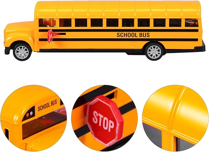 Gadpiparty 1pc School Bus Toy Car Yellow Bus Toy School