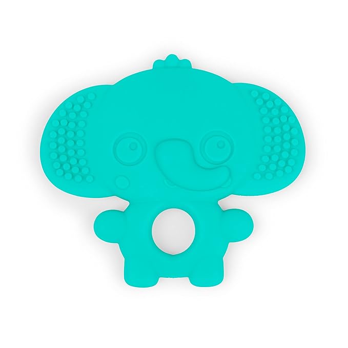 Bright Starts Gummy Buddies 3-Pack Textured Teethers - BPA-Free Elephant, Lion 3 Months