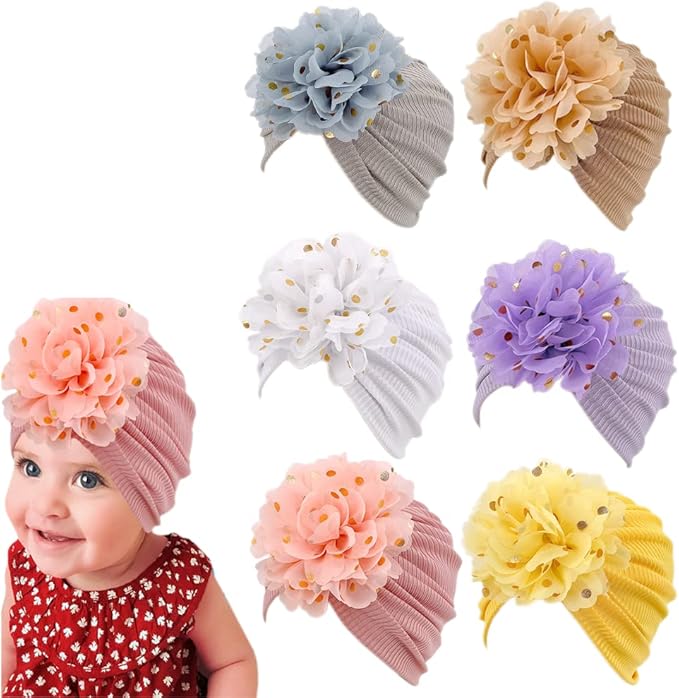 XYX Baby Girl Toddlers Breathable Cotton Hat Newborn Knotted Hat