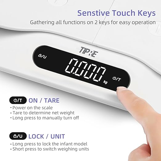 Baby Weight Scale, Infant Scale with Detachable Tray 400lb/180kg