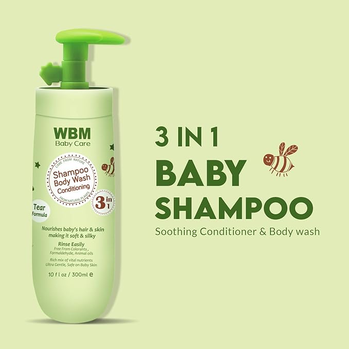 WBM Care 3 in 1 Baby Shampoo, Body Wash & Conditioner 10 oz 2 |
