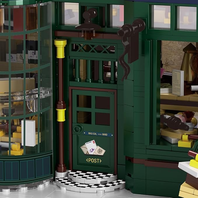 Post Shop Building Block Set,Handmade Mini Modern Model House for Lover Friend Gift Building Block Model for Kids Adults Boys Girls Age 8+,1420pcs
