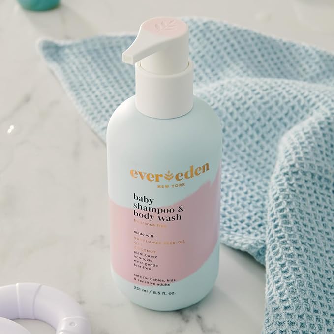 Evereden Baby Shampoo and Body Wash 8.5 fl oz. | Clean and Gentle Baby Care