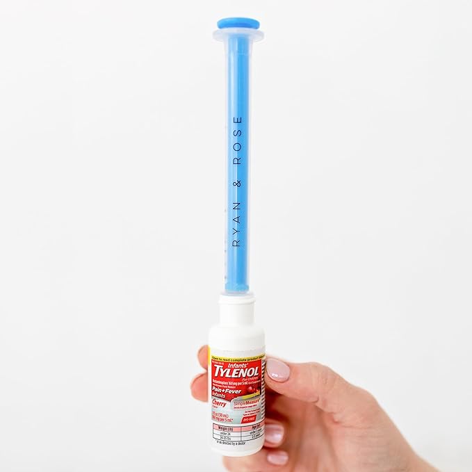 Ryan & Rose Cutie Dose - Baby Medicine Dispenser Syringe For Children Medicine Syringes For Children Medication Dispenser Baby Medicine Syringe Baby Medicine Dropper Baby Syringe 3 Pack