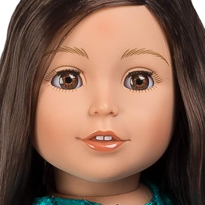 Adora Amazon Exclusive Amazing Girls Collection, 18” Realistic Doll with Changeable Outfit and Movable Soft Body, Birthday Gift for Kids and Toddlers Ages 6+ - Emma Sparkles