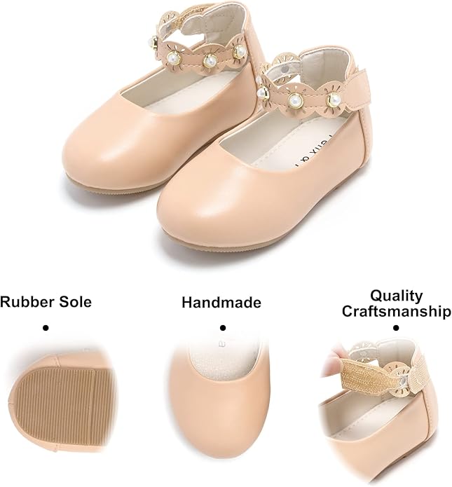Felix & Flora Girls Toddler Little Ballet Shoes - Flower