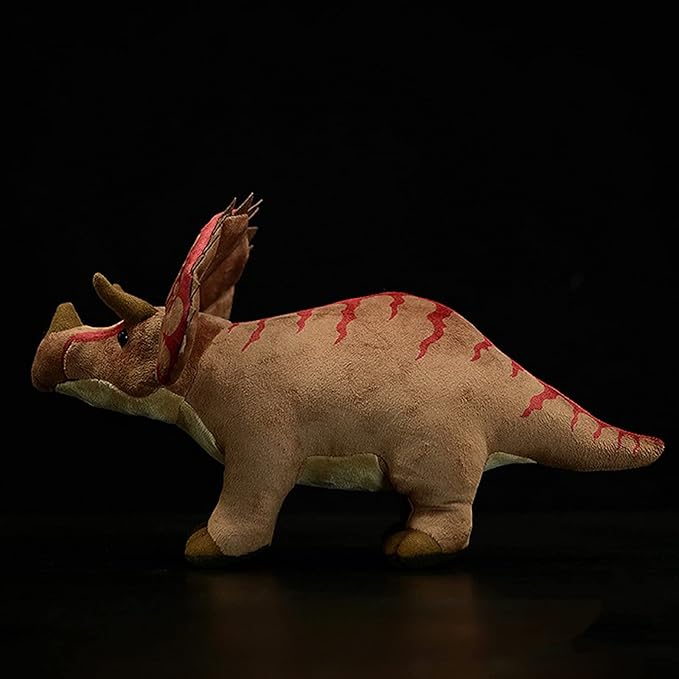 ZHONGXIN MADE Simulation Triceratops Dinosaur Stuffed Animal - 15 inch Simulation Dinosaur Plush Toy, Lovely Triceratops Dinosaur Stuffed Animal Toy as Gifts for Your Kids