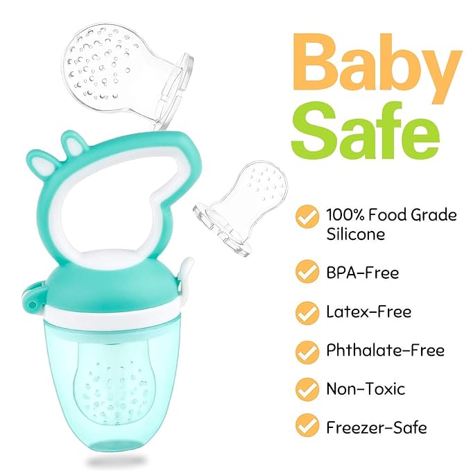 Baby Fruit Feeder with Mini Freezer Tray, Baby Teethers